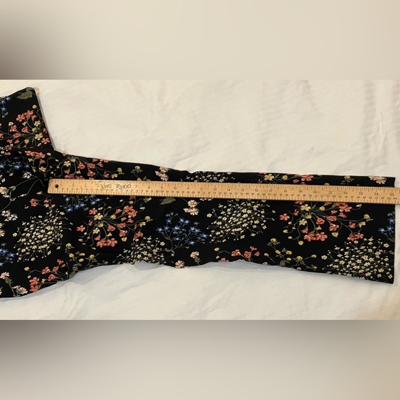 Sz small Jules & Léopold Black Floral Design stretchy capri/seven/eights pants - Picture 9 of 10